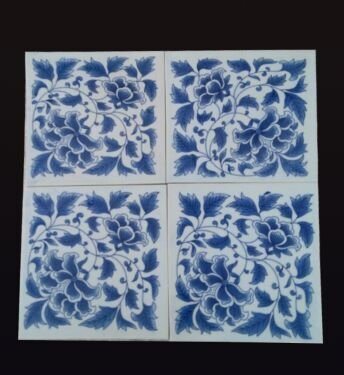 万业陶瓷推荐30*30青花瓷餐桌镶嵌瓷板